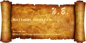 Waltman Beatrix névjegykártya